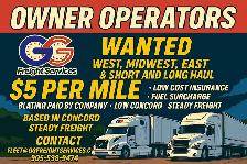 GG FREIGHT SERVICES IS HIRING 5 OWNER OPERATORS