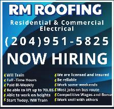 HIRING ROOFERS FOR OUR SUMMER SEASON, NOW HIRING!
