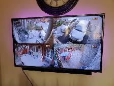 4K sound & light alarm smart CCTV security camera installation