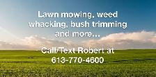 Lawn mowing, weed whacking, brush trimming and more available