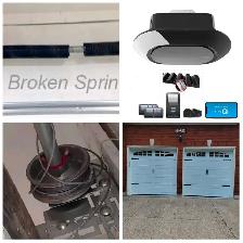 GARAGE DOORS, OPENERS, CABLES, SPRING SERVICES