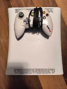 White Xbox 360 with controller