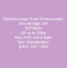 DZ Garbage Truck Driver/Loader