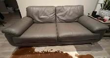 Genuine leather love seat couch