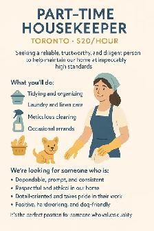 Part-time Housekeeper