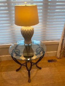 Coffee Table with Table Lamp