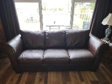 Brown Leather Couch