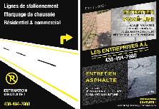 Emploi journalier, scellant asphalte et lignes de stationnement