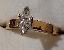 .55ct Marquise Cut Diamond Engagement Ring in 14kt Gold Setting