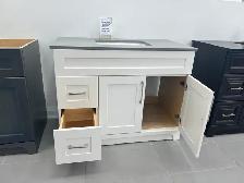 Floor model bathroom vanities
