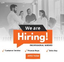 HIRING! Sales/Customer Service/Finance Reps