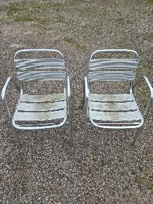 aluminum chairs Qty 2