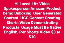 Online Live Product Demonstrator UGC Content Creator Amazon DEMO