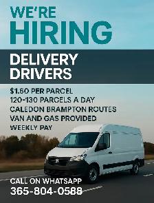 We are hiring delivery drivers G2/G holders