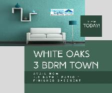 Fantastic 3 Bdrm Town White Oaks  Finished Bsmt  AVAIL NOW