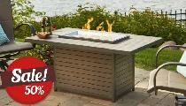 OUTDOOR PATIO FURNITURE GAS FIRE TABLES ON CLEARANCE