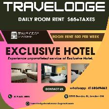 A furnished room available for rent only at $ 65 per night