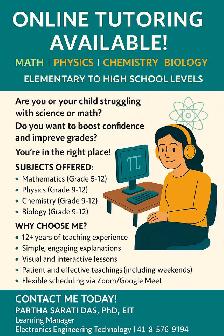 Online Tutoring Available