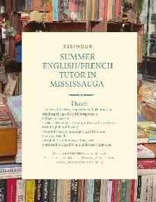 English/French Tutor Mississauga