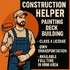 Full time/Labour/Painting/construction
