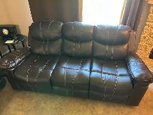 Faux leather reclining couches for sale. Pick up only.