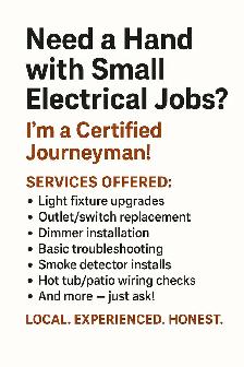 Red Seal Electrician -  Small Jobs