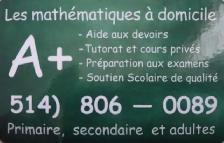 COURS EN LIGNE/PRÉSENTIEL, AIDE AUX DEVOIRS & SOUTIEN SCOLAIRE