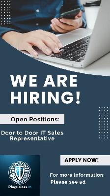 Door-to-Door I.T. Sales Representative (Commission-Based)