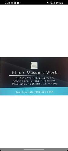 Brick/Stone repairs and Masonry Free estimates