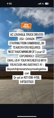 AZ LONG HAUL TEAM DRIVERS