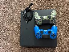 PS4 with controllers
