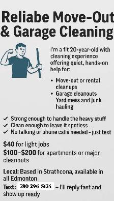 Reliabe Move-Out & Garage Cleaning