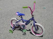 OUTGROWN GIRL'S 14' TINK PRINCESS WITH TRAINING WHEELS BIKE!