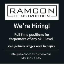 WE ARE HIRING CARPENTERS