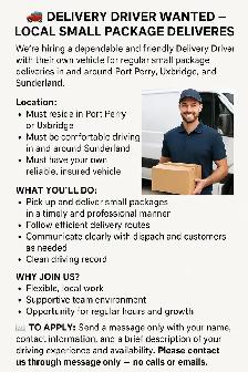 Delivery Driver Hirring