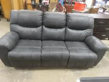 Leather Reclining Couch 80'' Wide