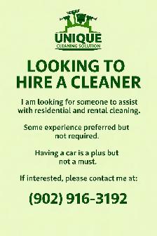 Unique Cleaning Solution is Hiring!