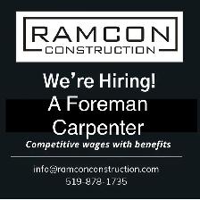HIRING A FOREMAN CARPENTER