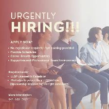 Urgent - NOW HIRING