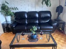 Genuine leather, dual recliner couch from La-Z-Boy