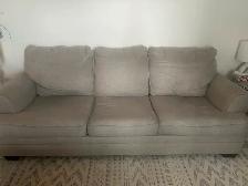 Couch with sofa bed and 2x Oversizes Chairs