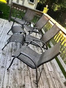 patio chairs x6