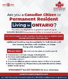 Canadian Citizen and Permanent residents eligible for a Loan
