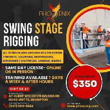 SWING STAGE, SCAFFOLDING TRAINING