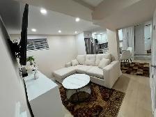Luxury Furnished One-Bedroom Basement Apartment in High Park.