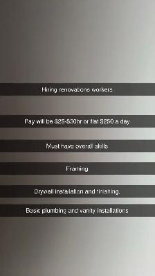 HIRING Reno workers