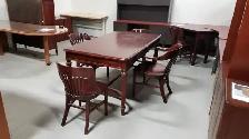 Office Desk Table with 4 Chairs