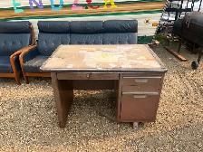 Old mechanics metal desk