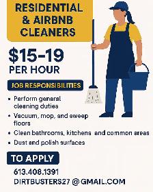 Now Hiring Cleaners