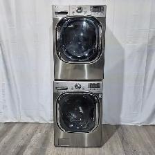 stainless washer dryer set 27 front load stackable LG